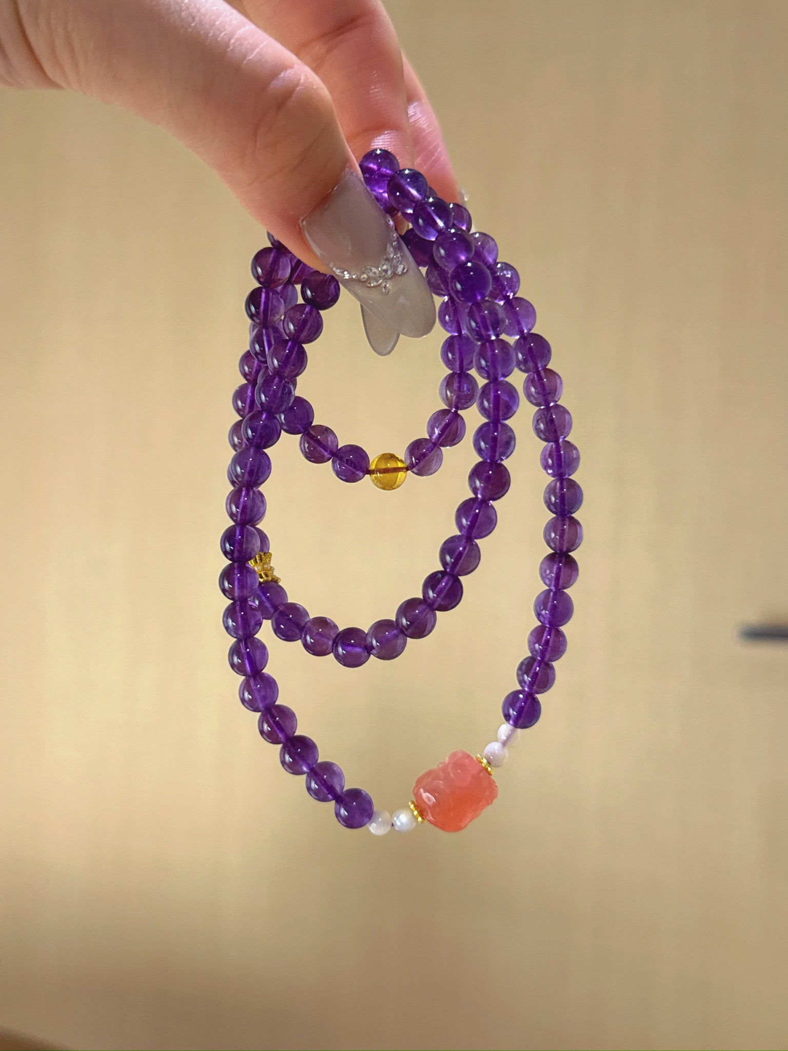 ▫️▪️ Amethyst citrine pixiu bracelet
